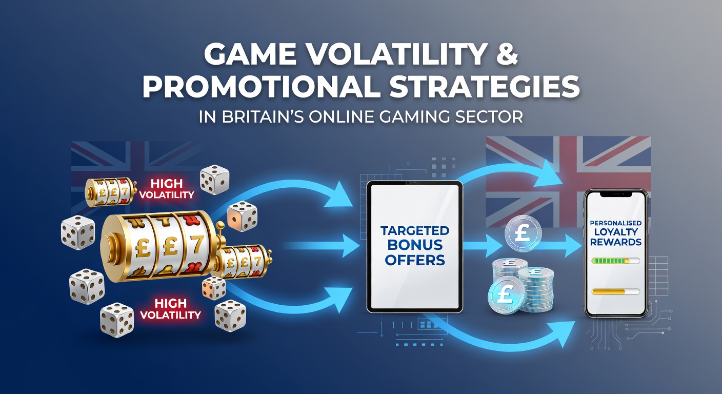 Illustration showing different slot volatility levels and their impact on casino bonus structures in the UK market