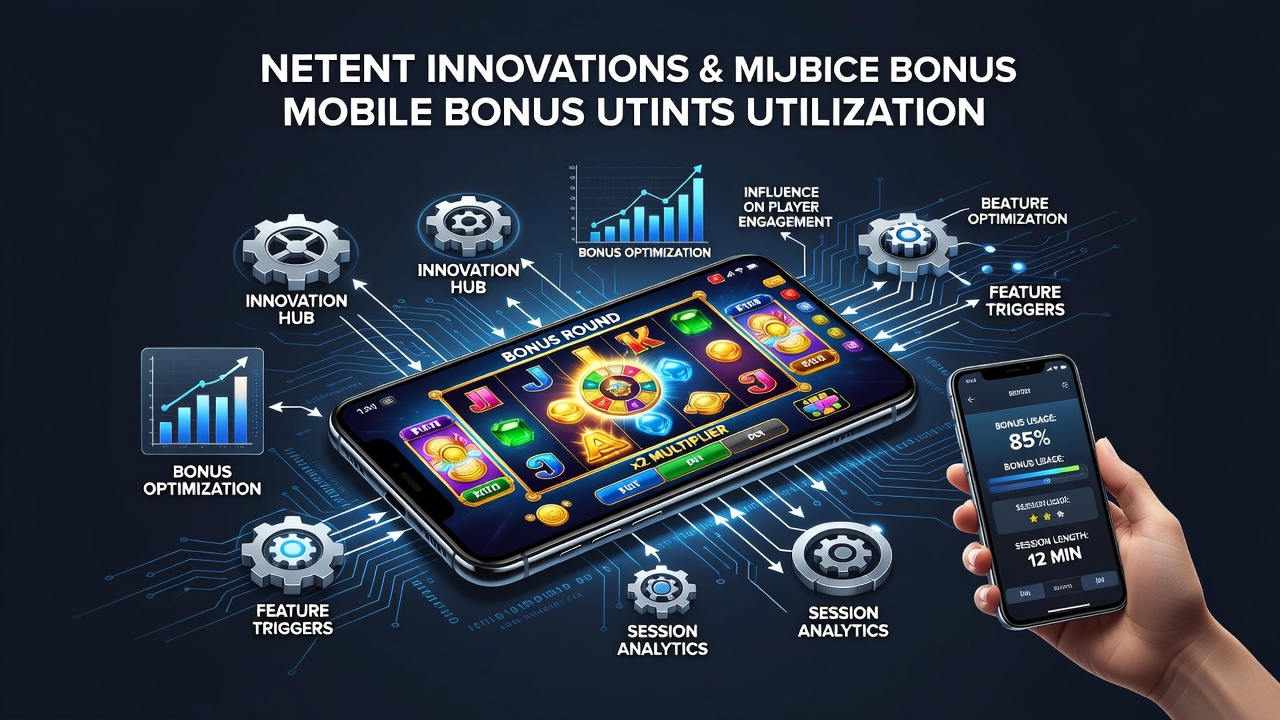 NetEnt mobile gaming innovations illustration showing slot interfaces on smartphones