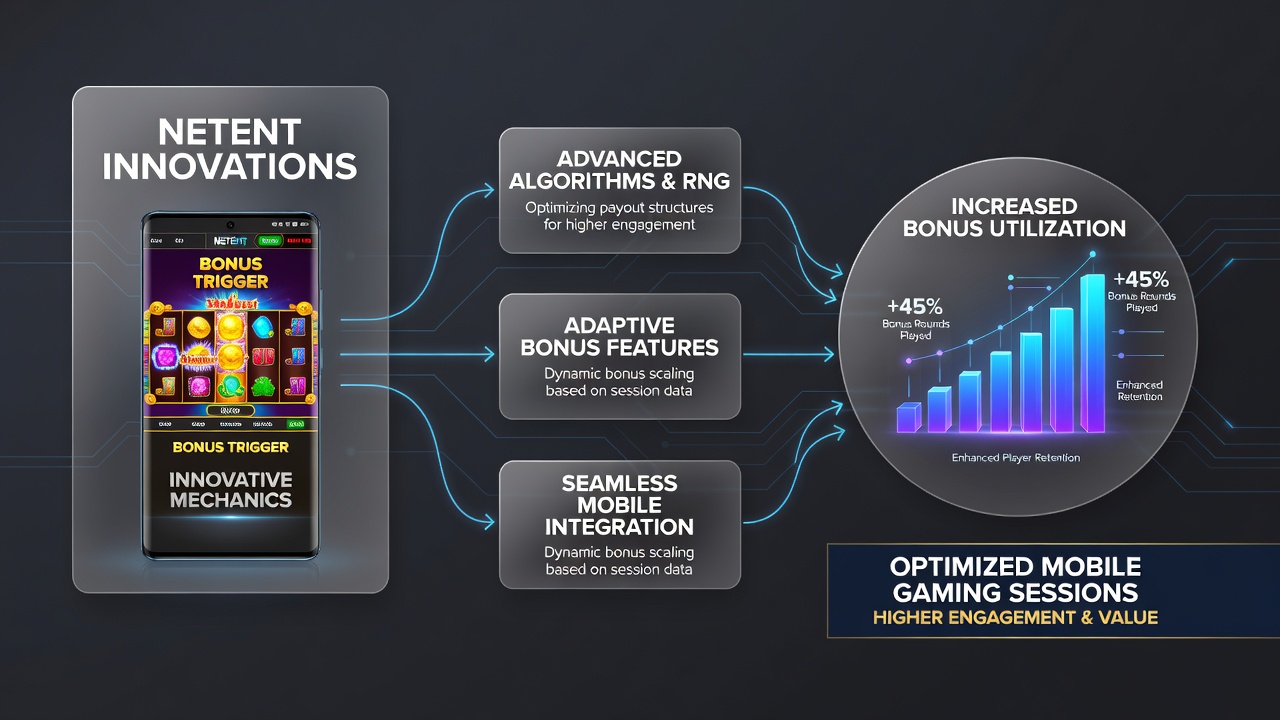 Impact of NetEnt features on bonus utilization in mobile sessions