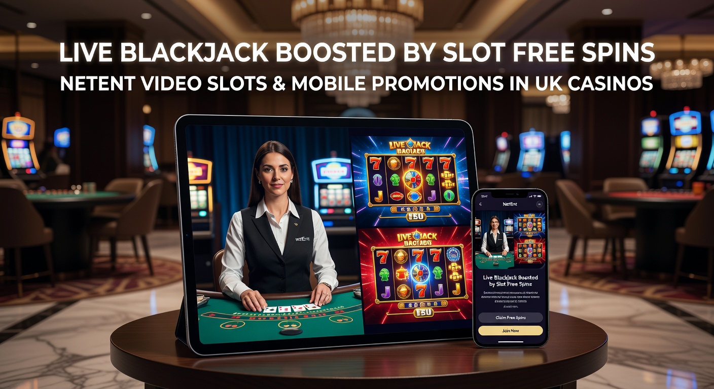 Vibrant casino scene showing NetEnt slot reels spinning alongside a live blackjack table on a mobile screen, highlighting free spins promotions