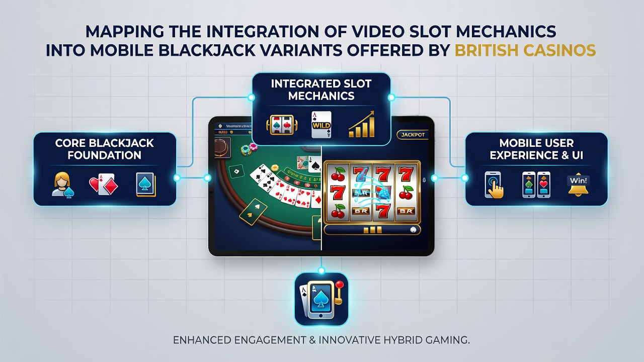 Close-up view of a mobile blackjack screen showing slot-style multiplier reels activated during play