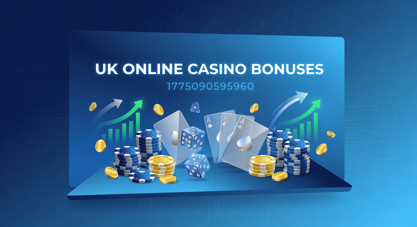 Vibrant display of online casino bonus promotions featuring spins, chips, and welcome offers tailored for UK players