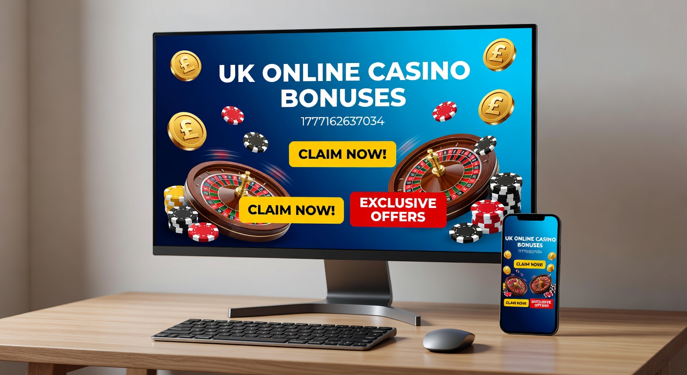 Vibrant display of online casino bonus icons including spinning reels, stacked chips, and promotional banners highlighting match deposits and free spins offers